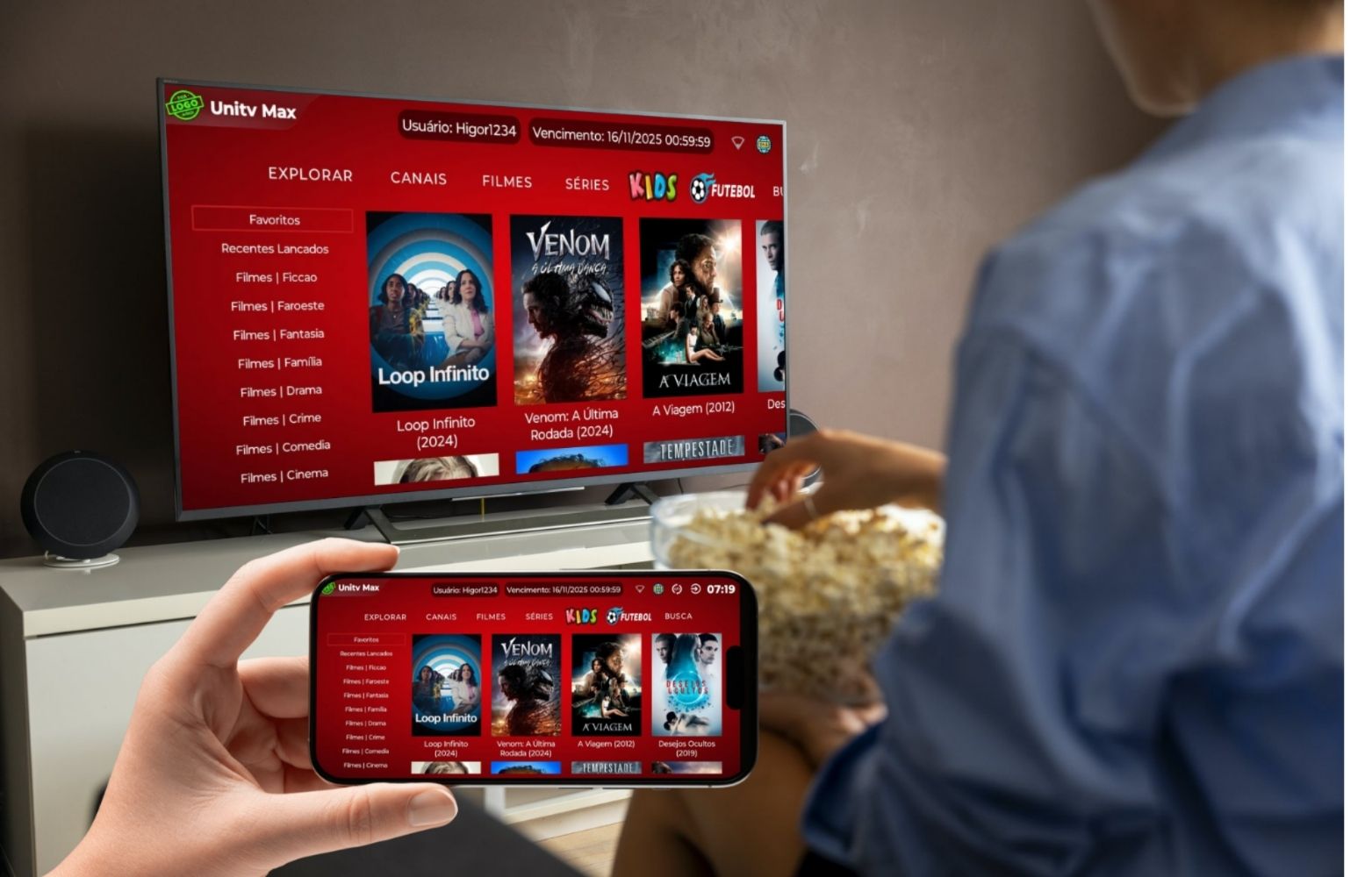 UNITV COM TESTE AUTOMÁTICO